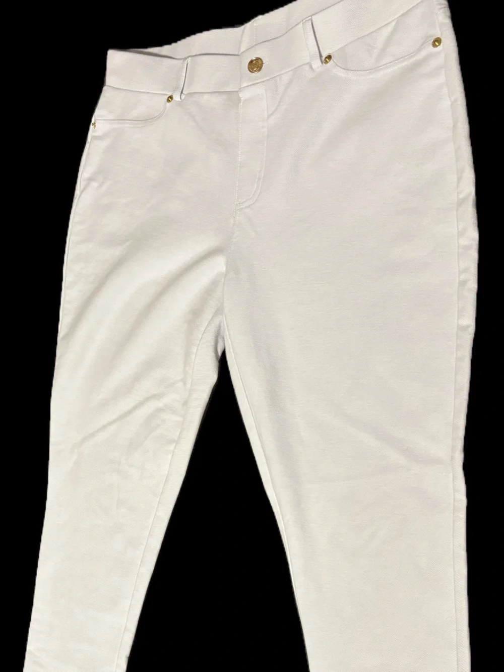 Women’s White Stretch Classic Fit Pants